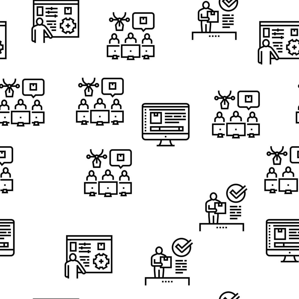 Industrial Process Vector Seamless Pattern