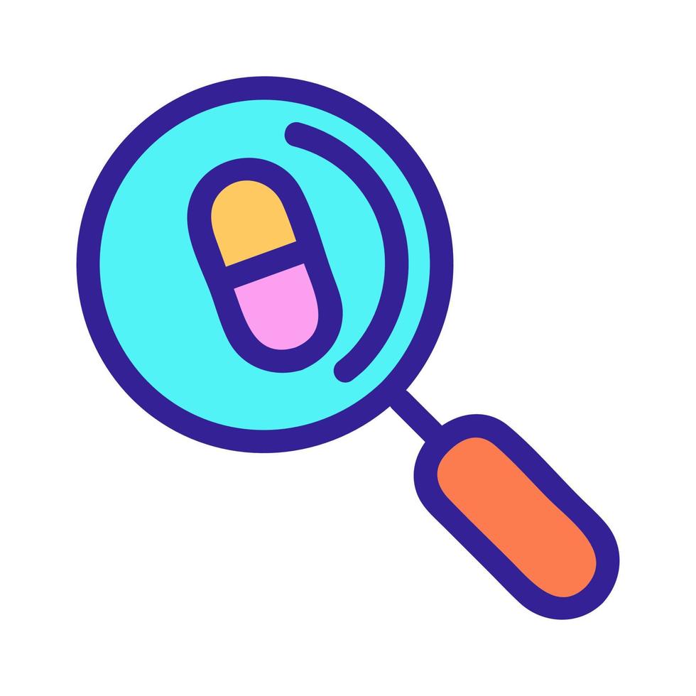 Search for antibiotic icon vector. Isolated contour symbol illustration vector