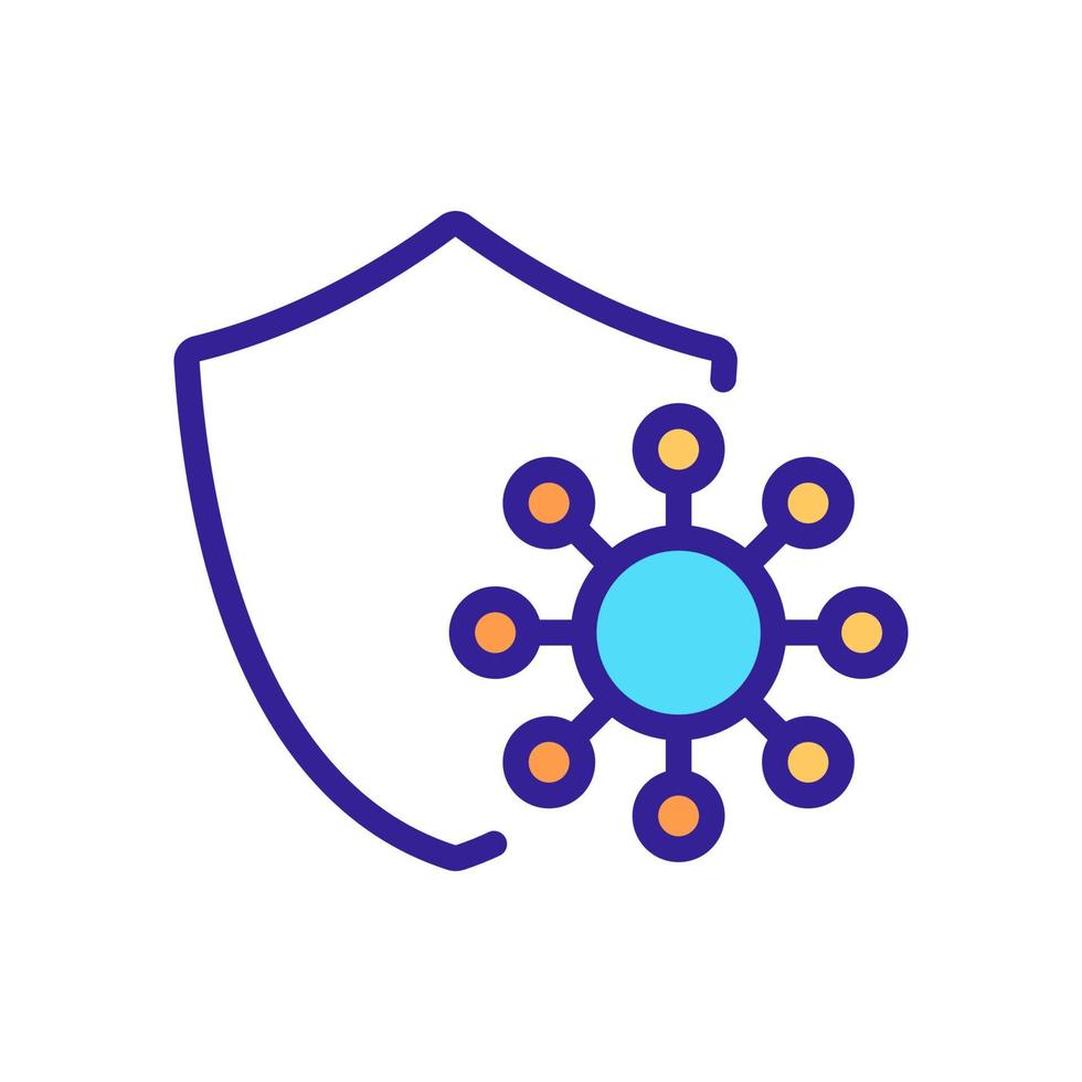 firewall antivirus icon vector outline illustration