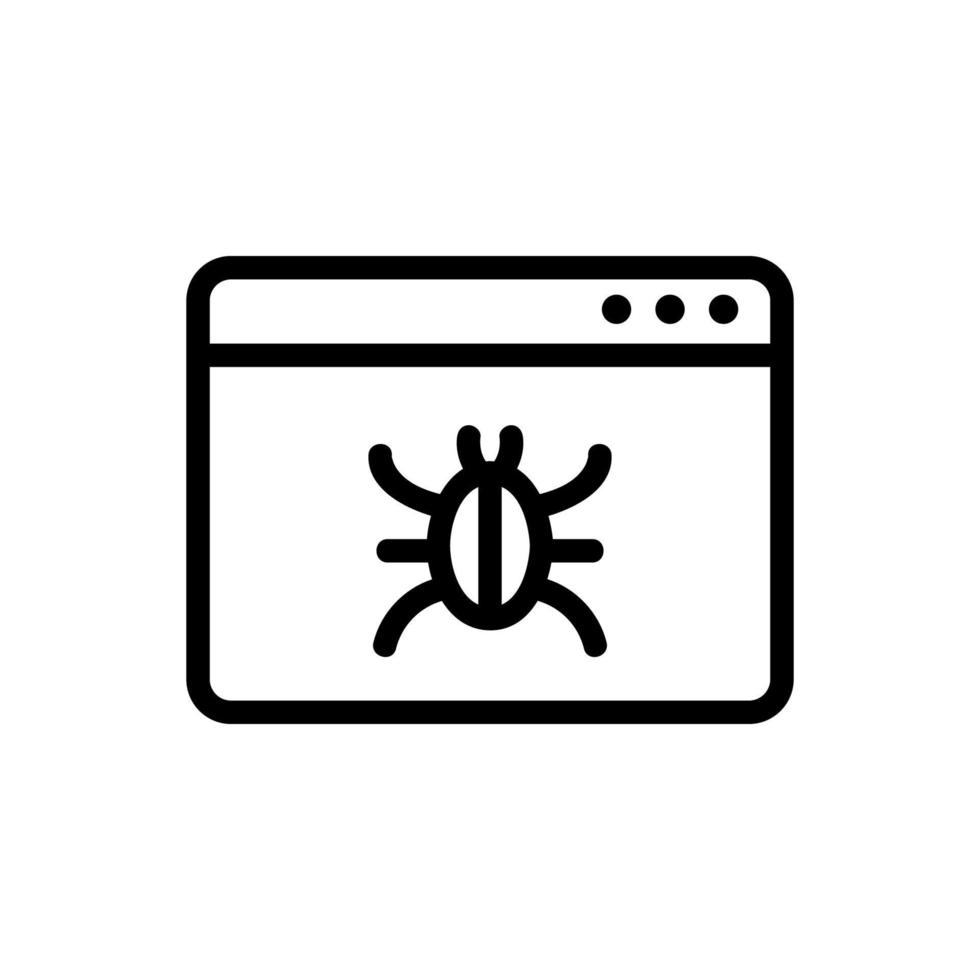 antivirus in personal data in folder icon vector outline illustration