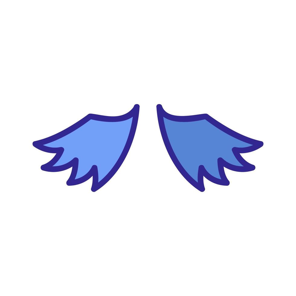 Wings of the angel icon vector. Isolated contour symbol illustration vector