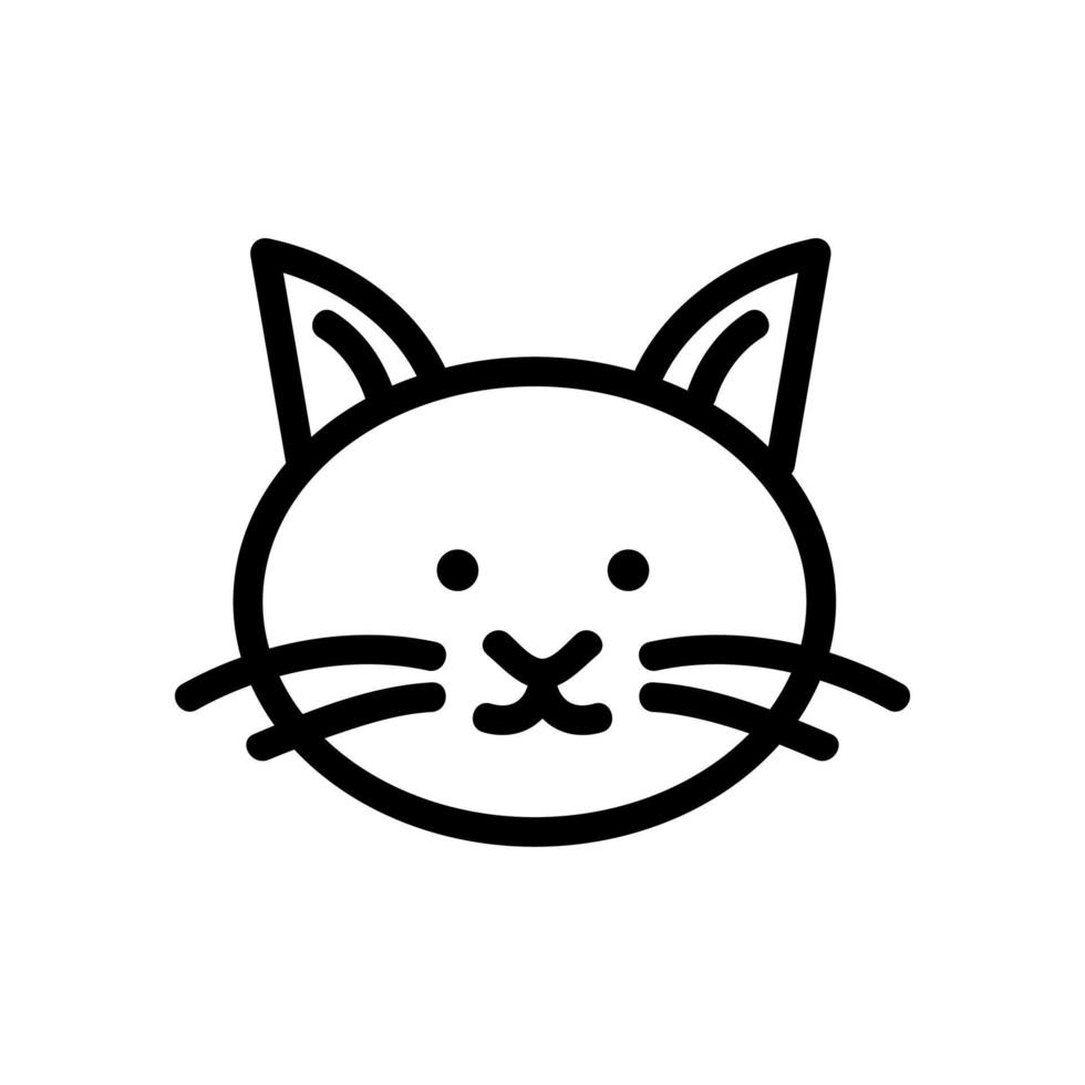Cat icon vector. Isolated contour symbol illustration vector