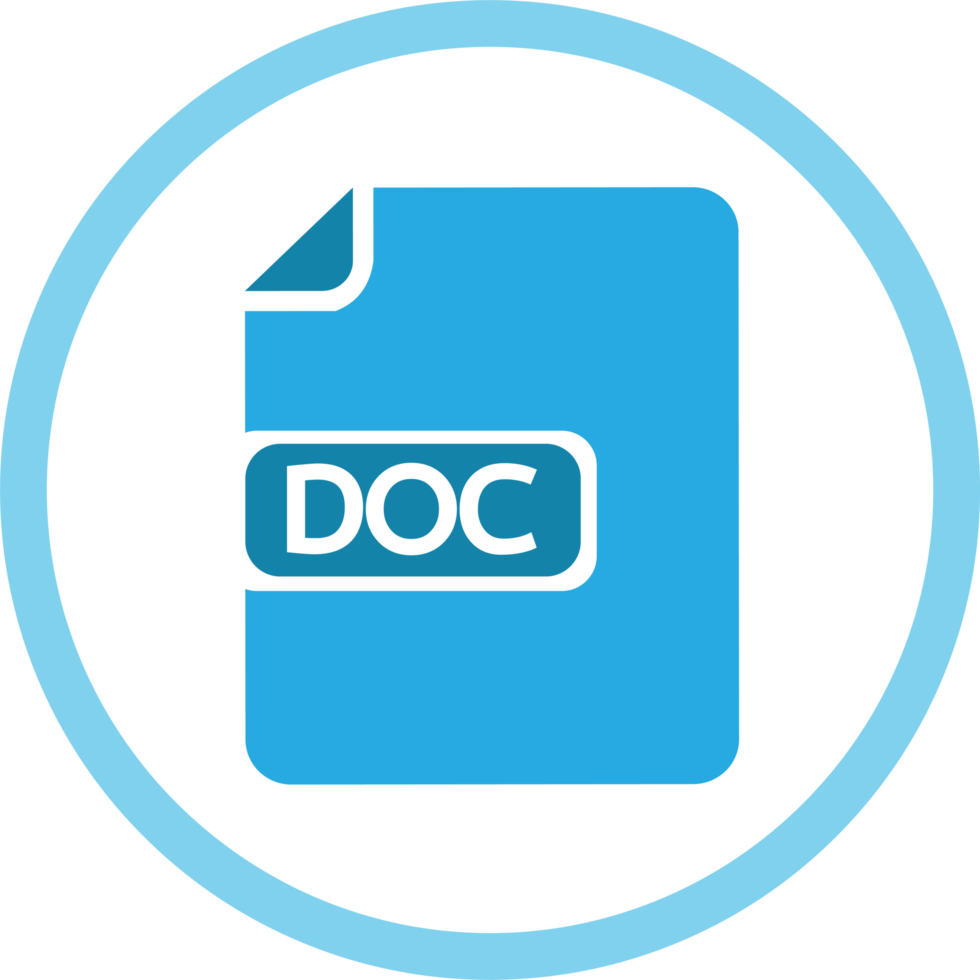 Document file icon. Paper doc sign png
