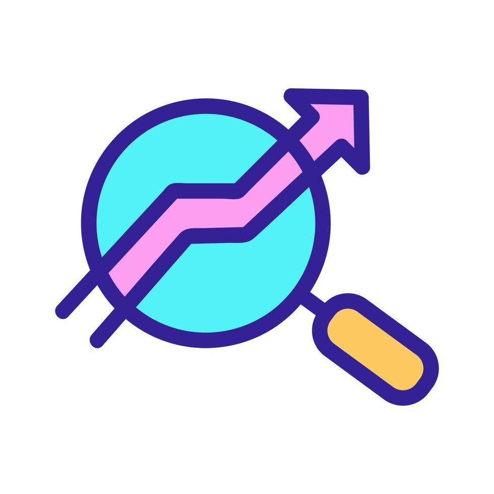 the growth of the research icon vector. Isolated contour symbol illustration vector