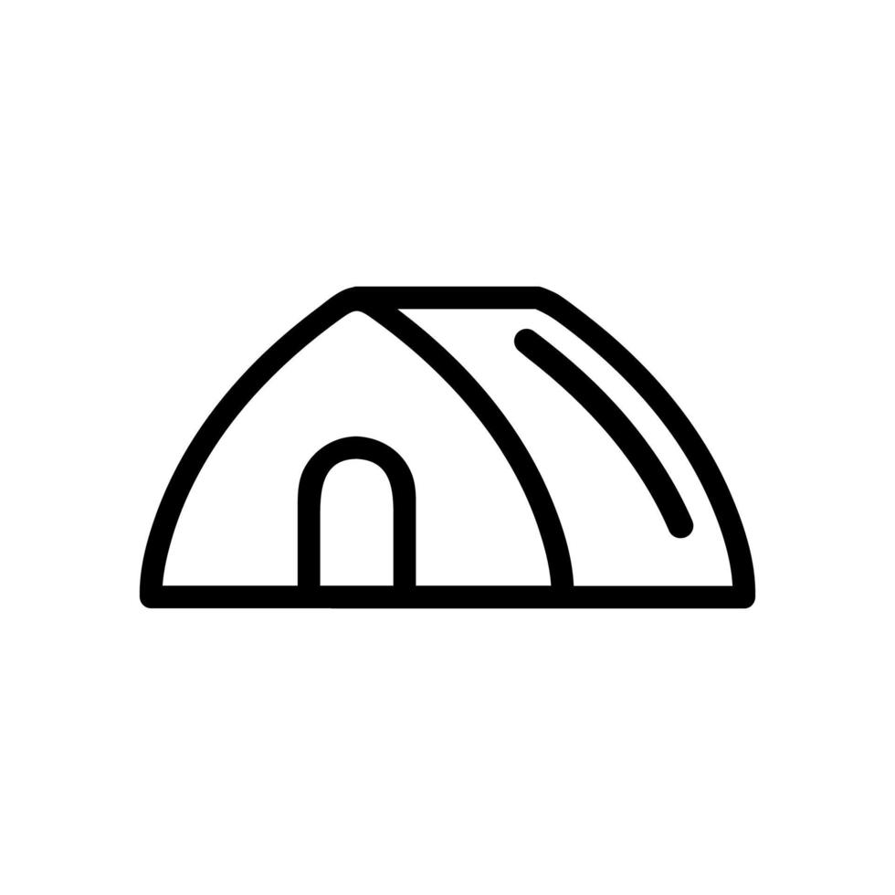 Tourist tent icon vector. Isolated contour symbol illustration vector