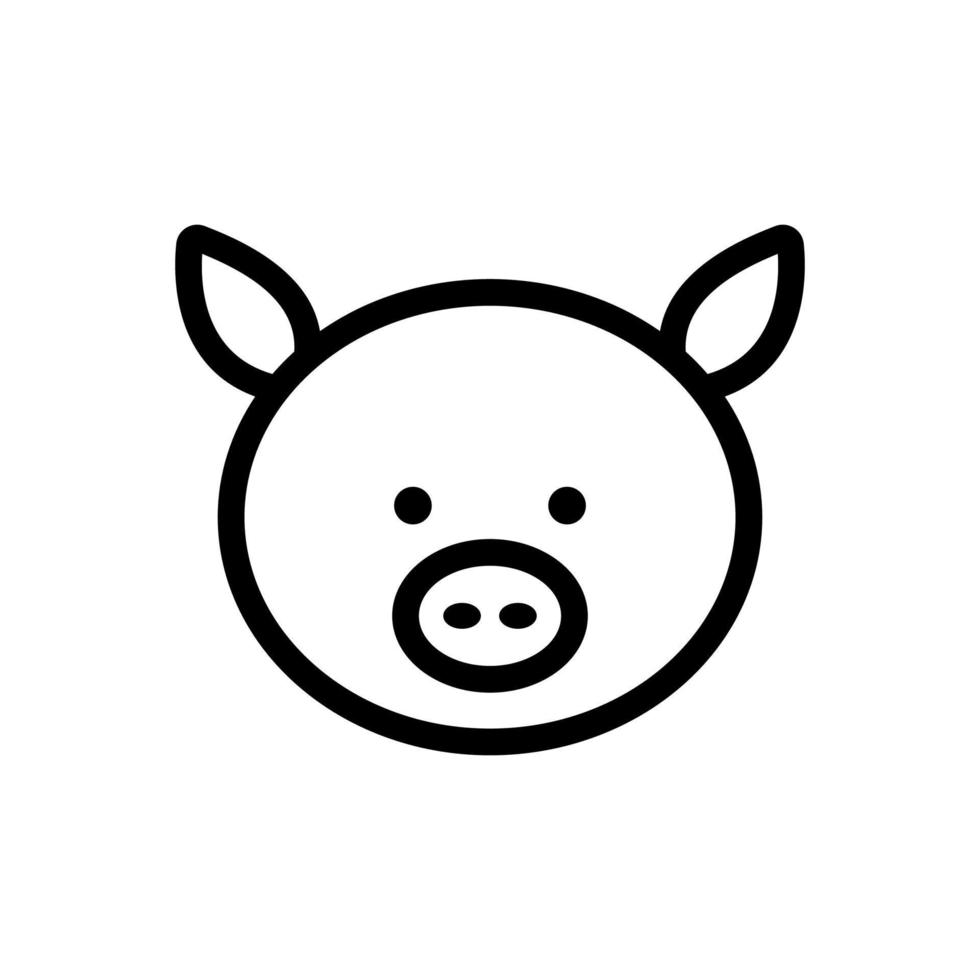vector de icono de cerdo. ilustración de símbolo de contorno aislado