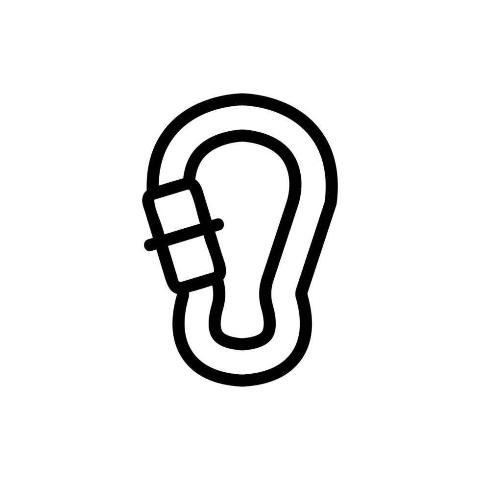 vector de icono de escalador de carabina. ilustración de símbolo de contorno aislado
