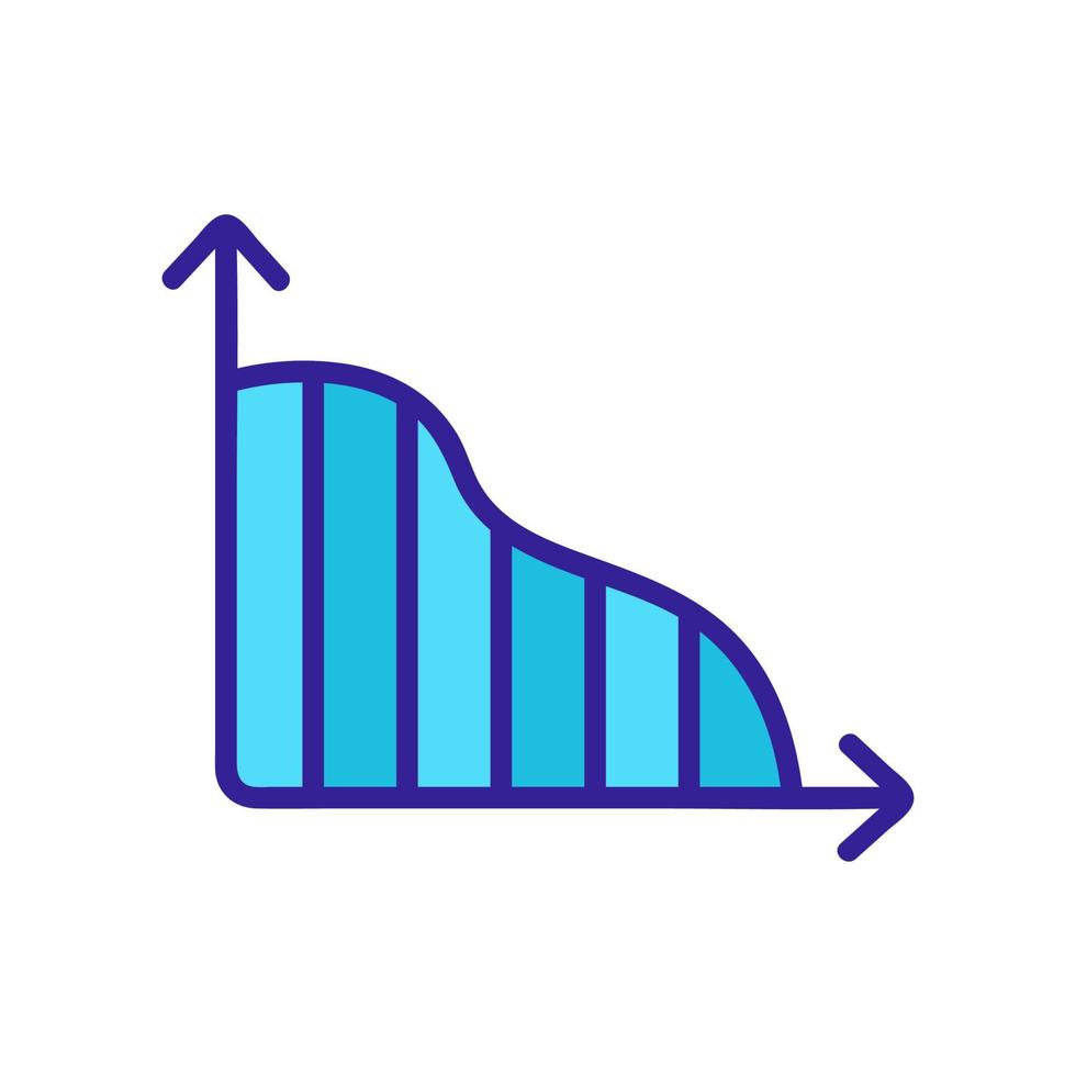 a descending trend icon vector. Isolated contour symbol illustration vector