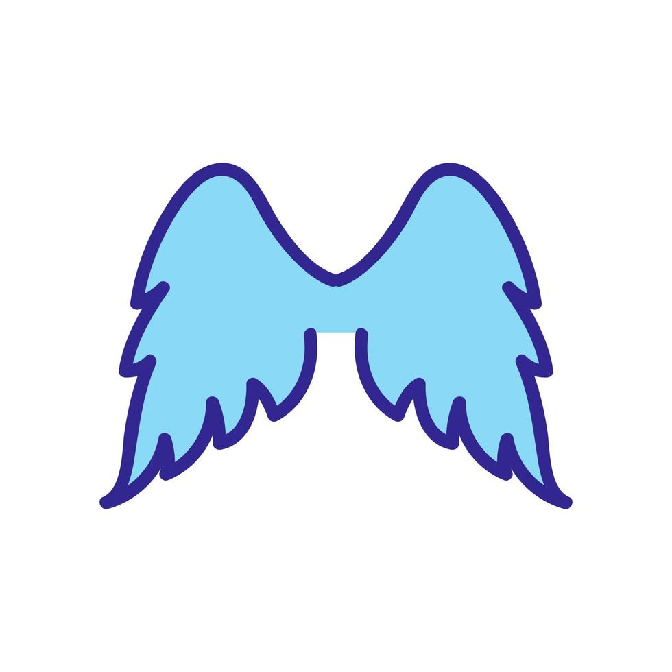 Wings of the angel icon vector. Isolated contour symbol illustration vector