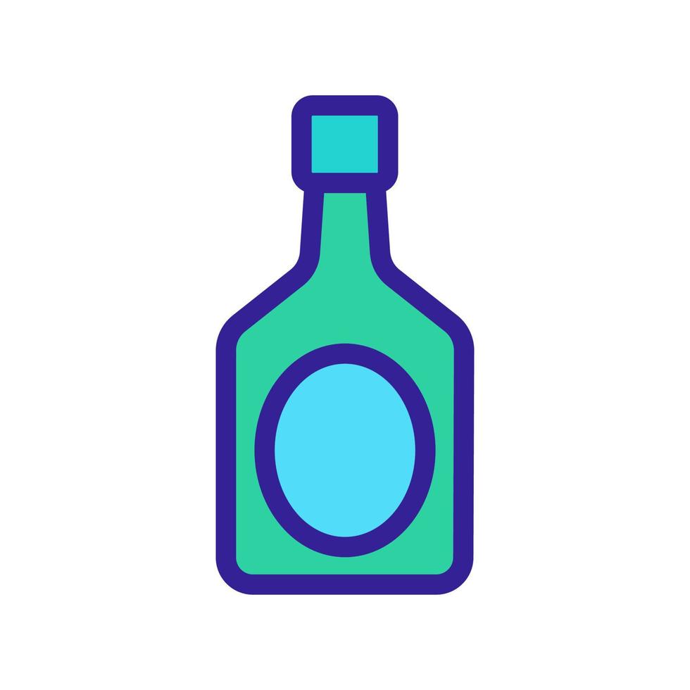 A bottle of liquor icon vector. Isolated contour symbol illustration vector