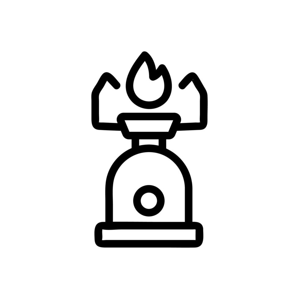 gas heater icon vector. Isolated contour symbol illustration vector