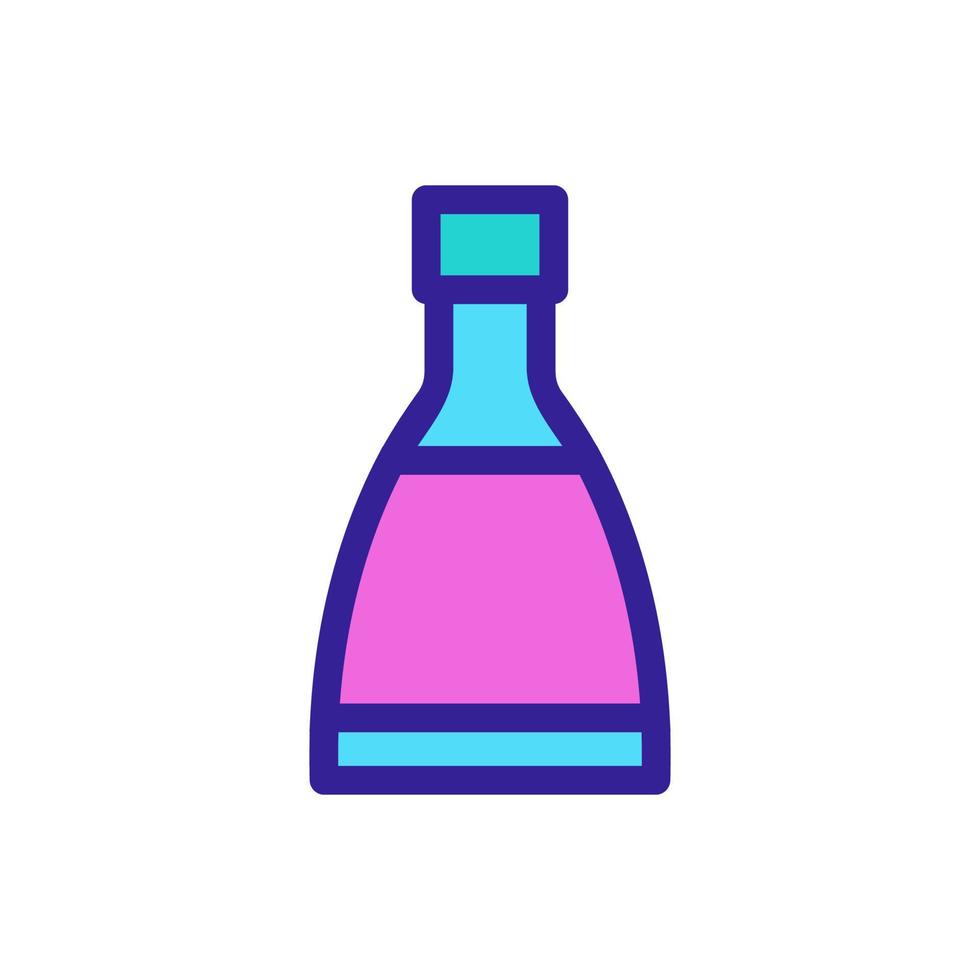 a bottle of alcoholic vector icon. Isolated contour symbol illustration