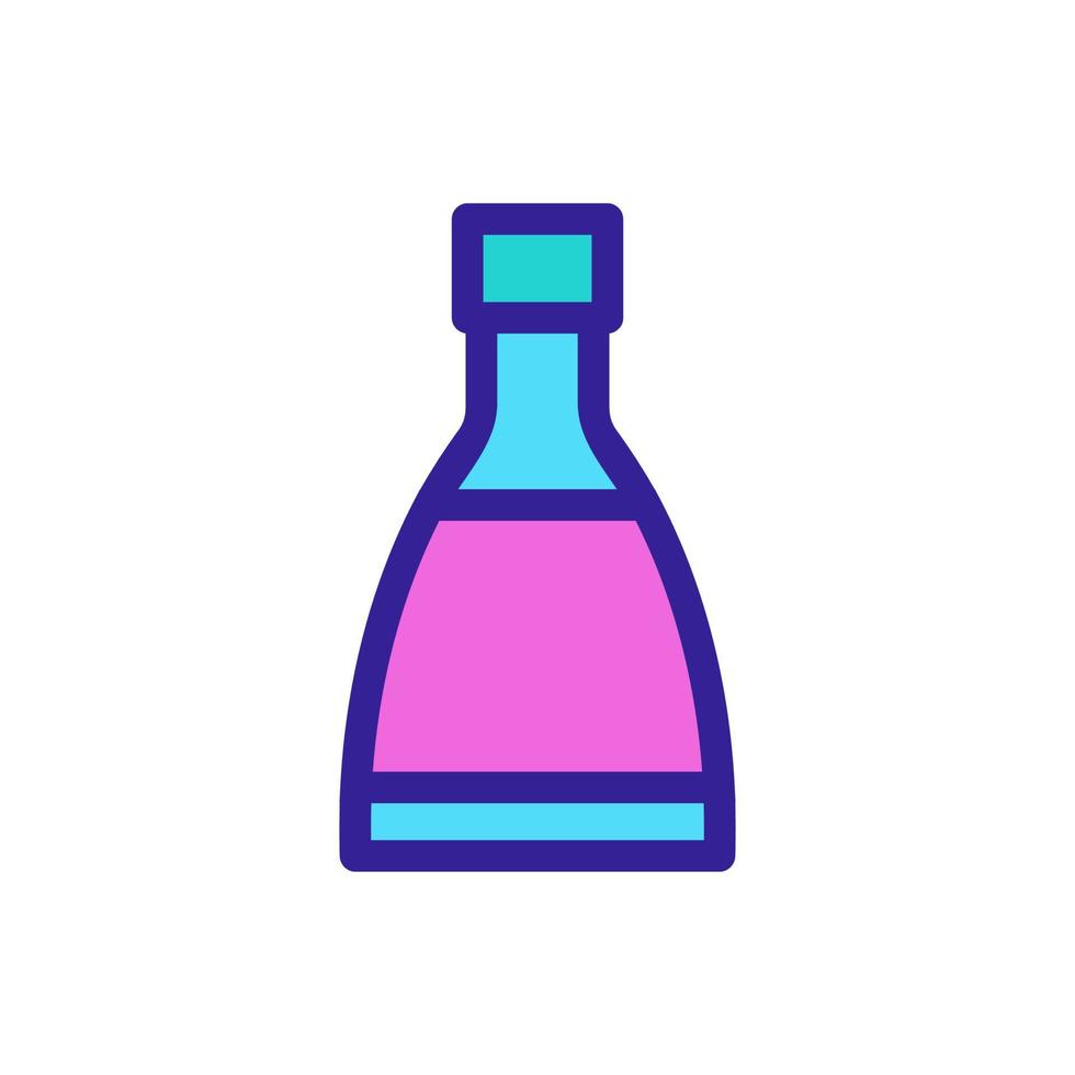 a bottle of alcoholic vector icon. Isolated contour symbol illustration