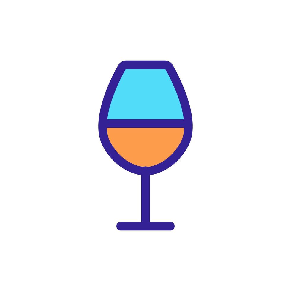 a glass of champagne icon vector. Isolated contour symbol illustration vector