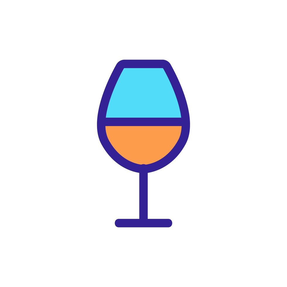 a glass of champagne icon vector. Isolated contour symbol illustration vector