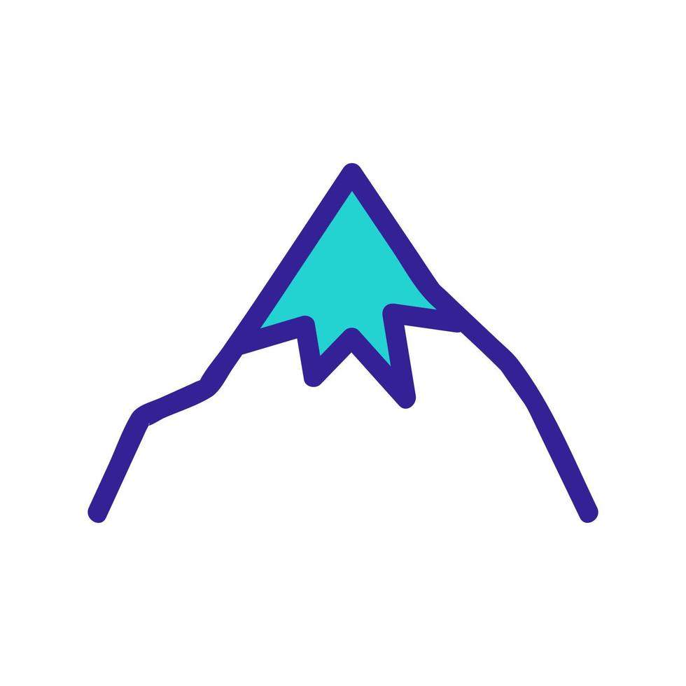 Mountain icon vector. Isolated contour symbol illustration vector