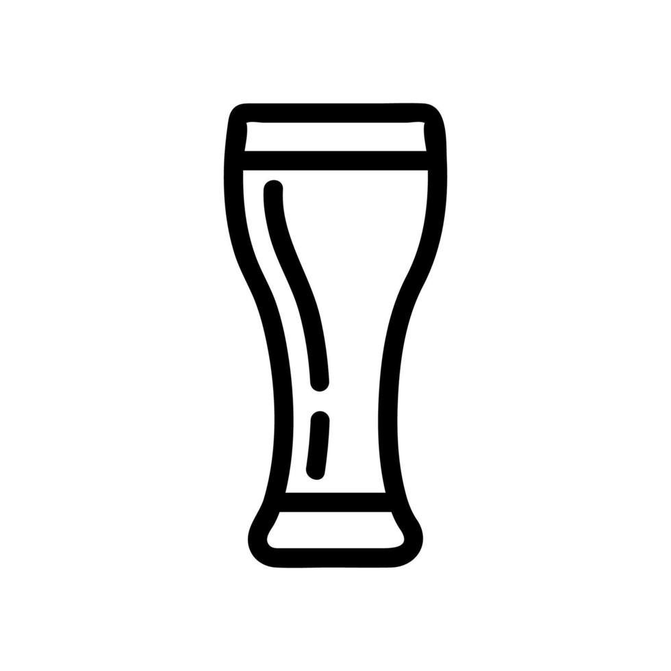 vector de icono de vaso de cerveza. ilustración de símbolo de contorno aislado