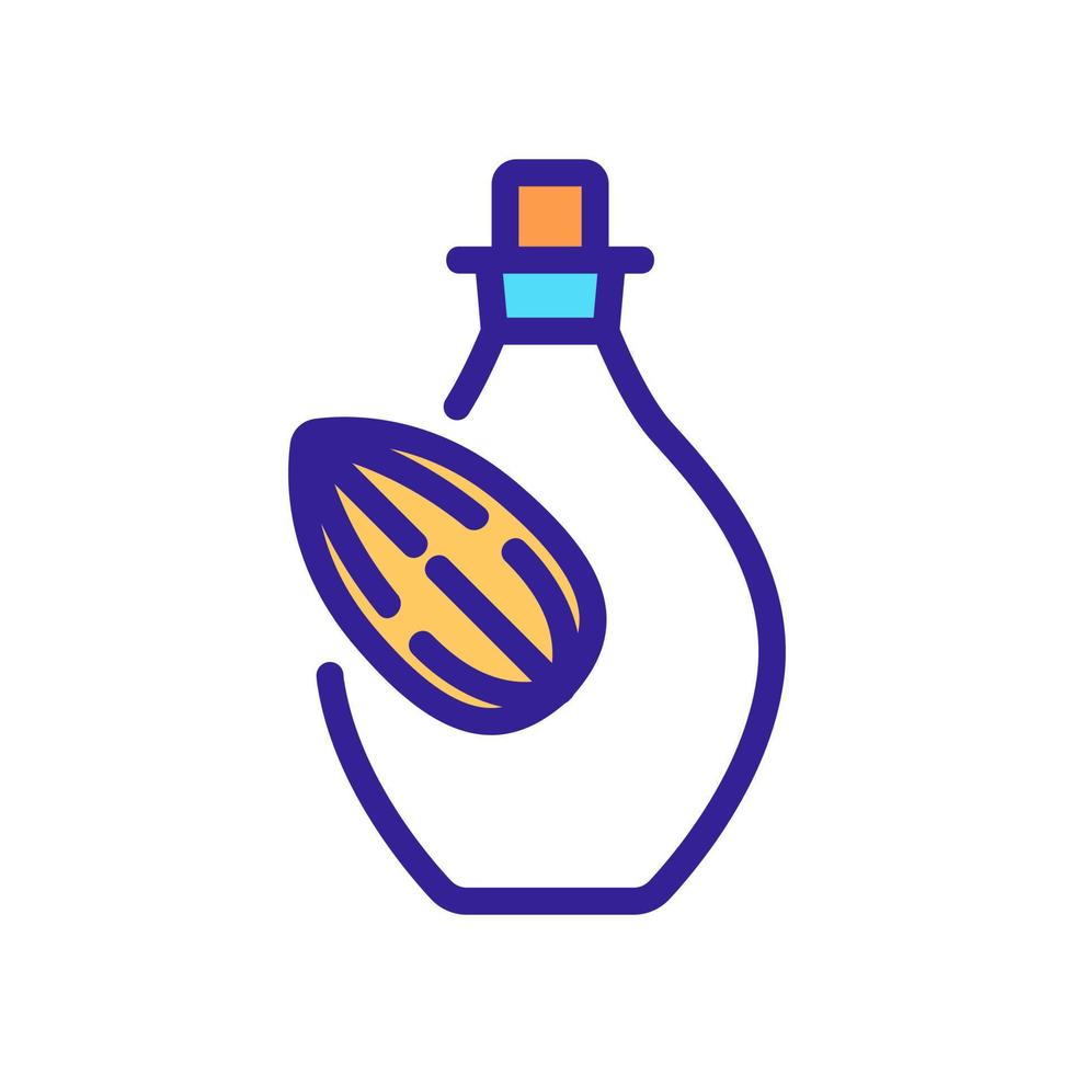 almond serum bottle icon vector outline illustration
