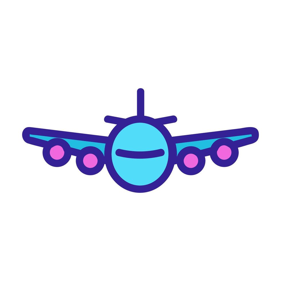 Passenger plane icon vector. Isolated contour symbol illustration vector