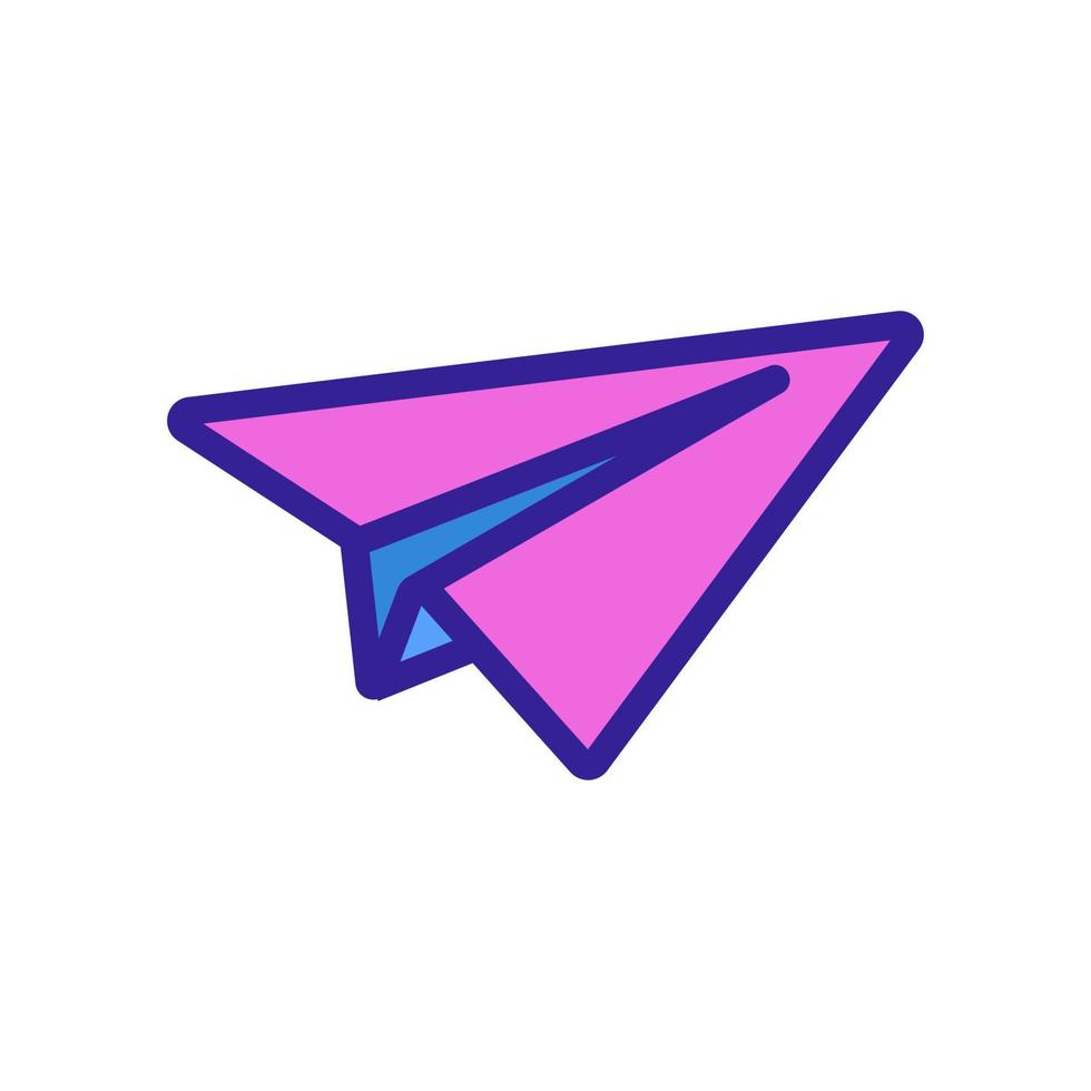 Paper plane icon vector. Isolated contour symbol illustration vector