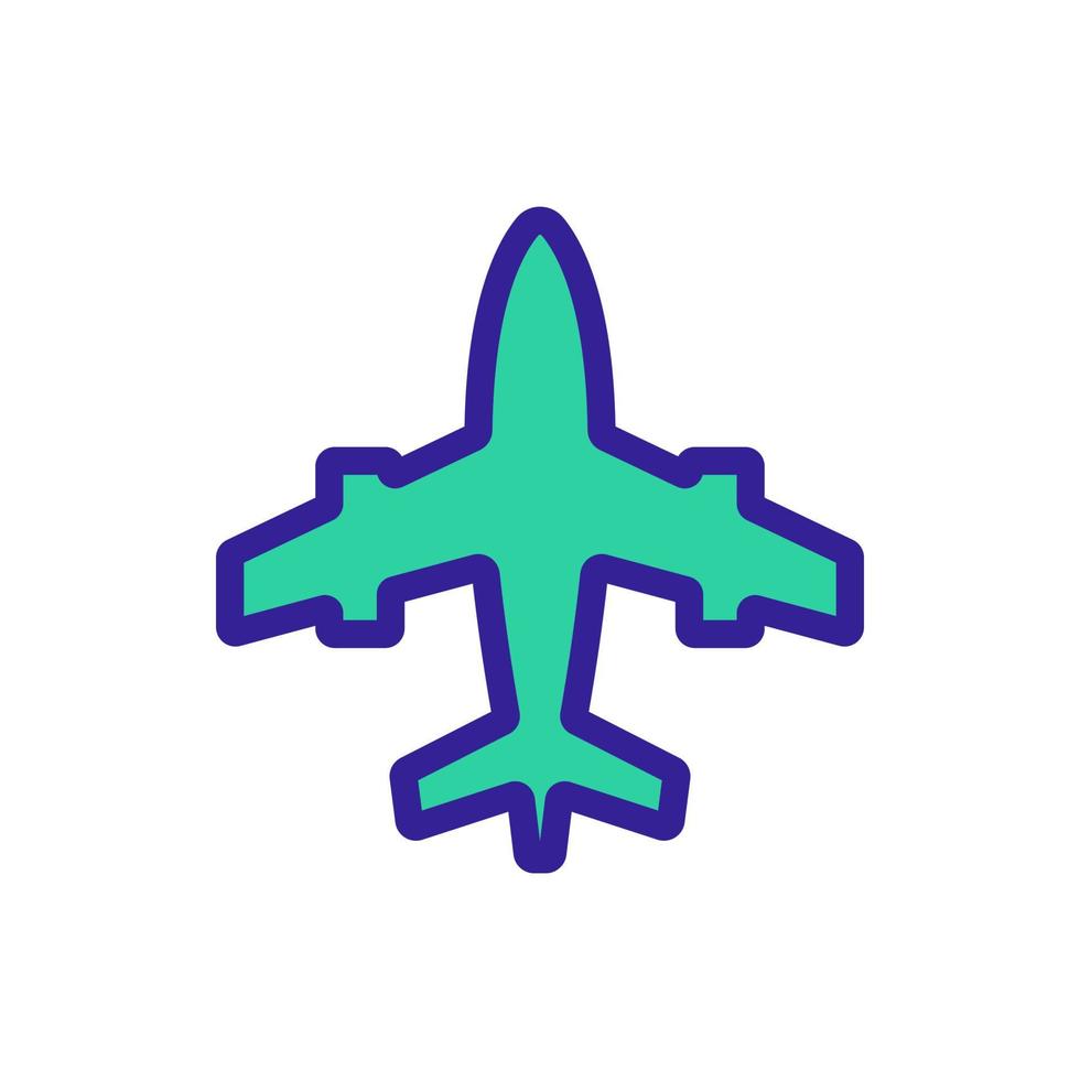 Passenger plane icon vector. Isolated contour symbol illustration vector