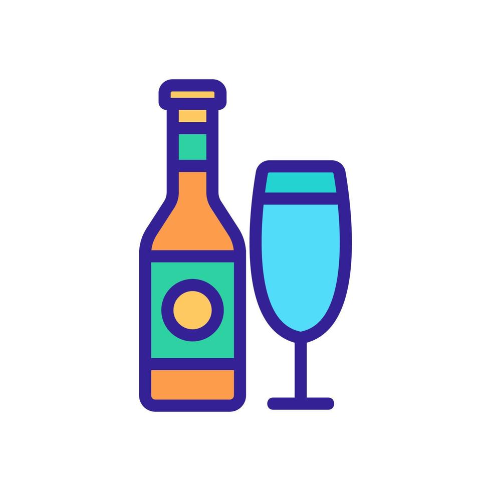 wine bottle glass icon vector outline illustration