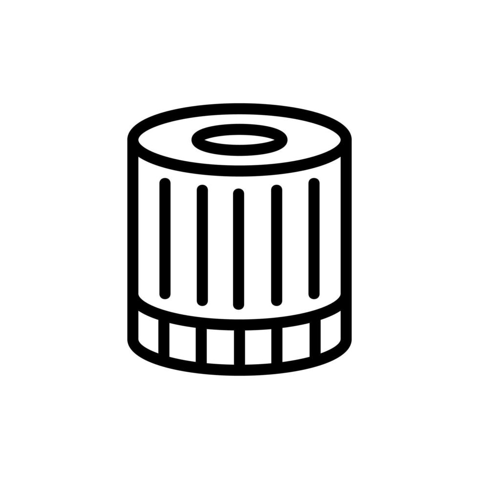 cylindrical air filter for cars icon vector outline illustration