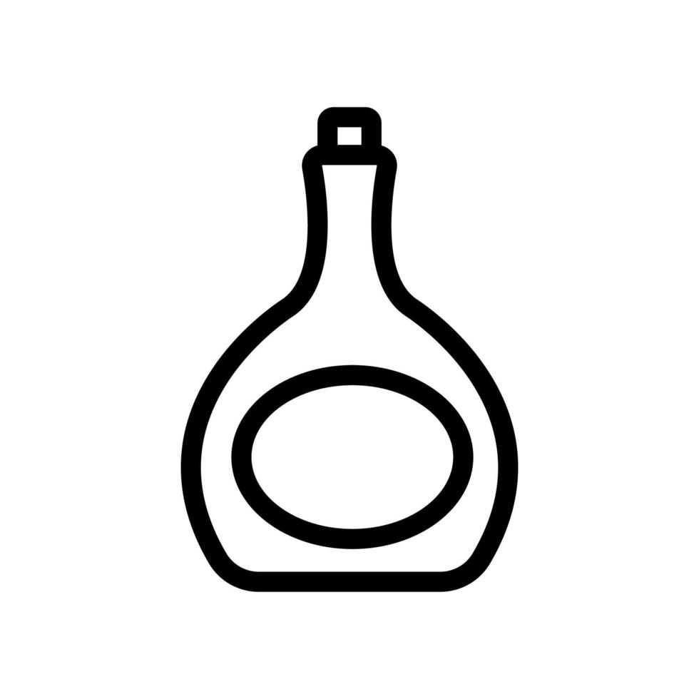 bottle of cognac vector icon. Isolated contour symbol illustration