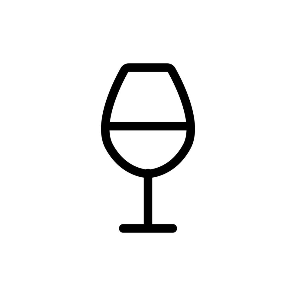 a glass of champagne icon vector. Isolated contour symbol illustration vector