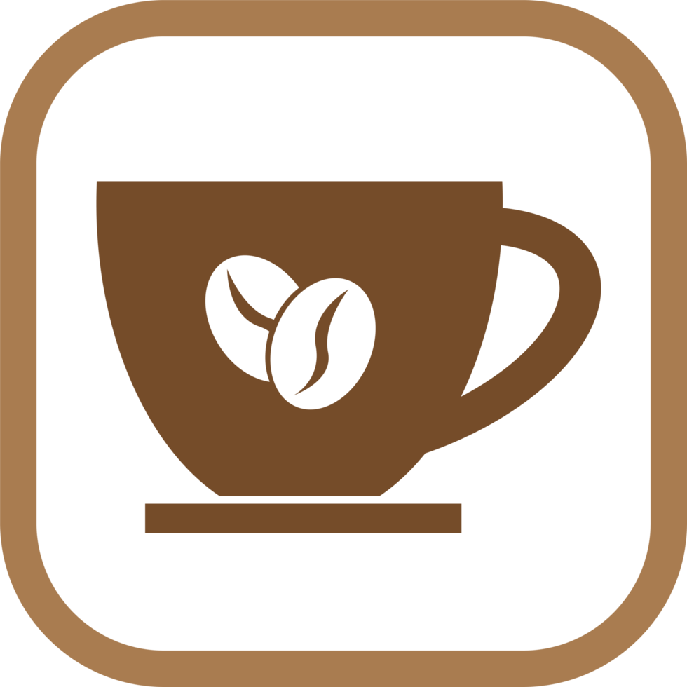 design de símbolo de sinal de ícone de café png