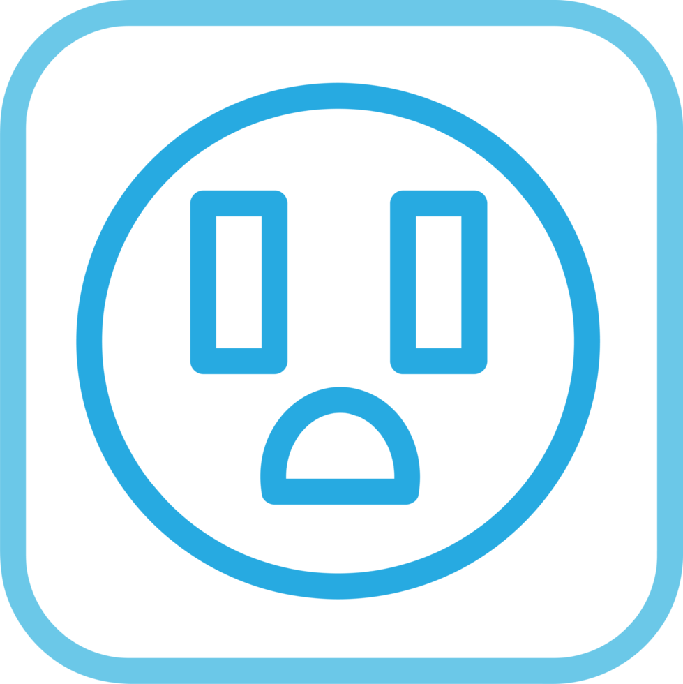 Electrical outlet icon sign symbol design png