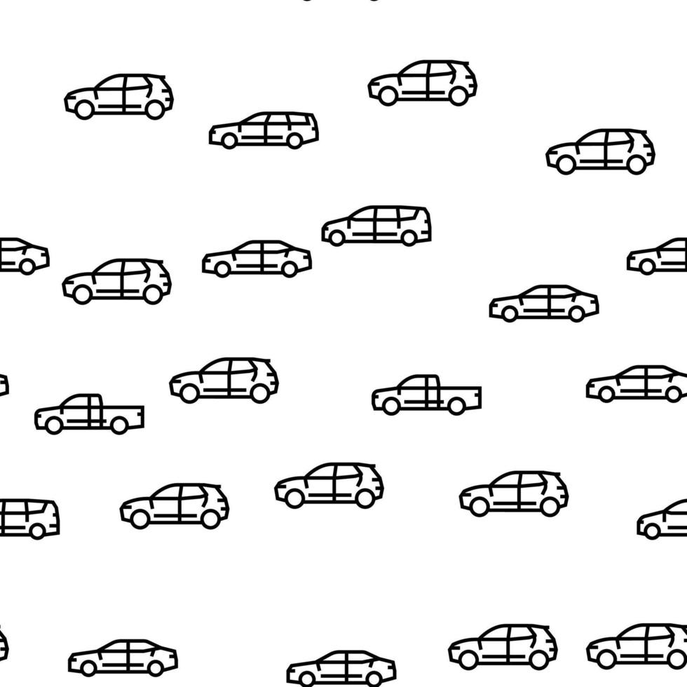 Used Car Sale Automobile Service Vector Seamless Pattern