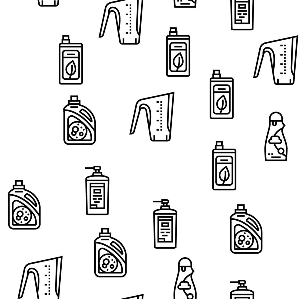 Detergent Organic Laundry Soap Vector Seamless Pattern