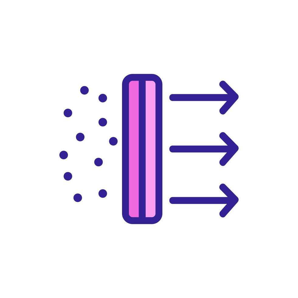 panel cleaning filter in action icon vector outline illustration