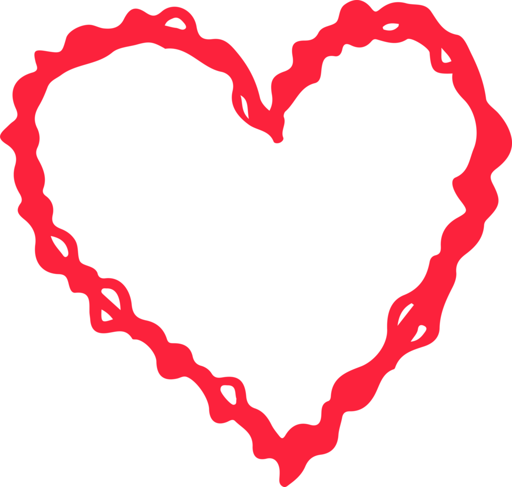 Hand draw Heart icon love sign design png
