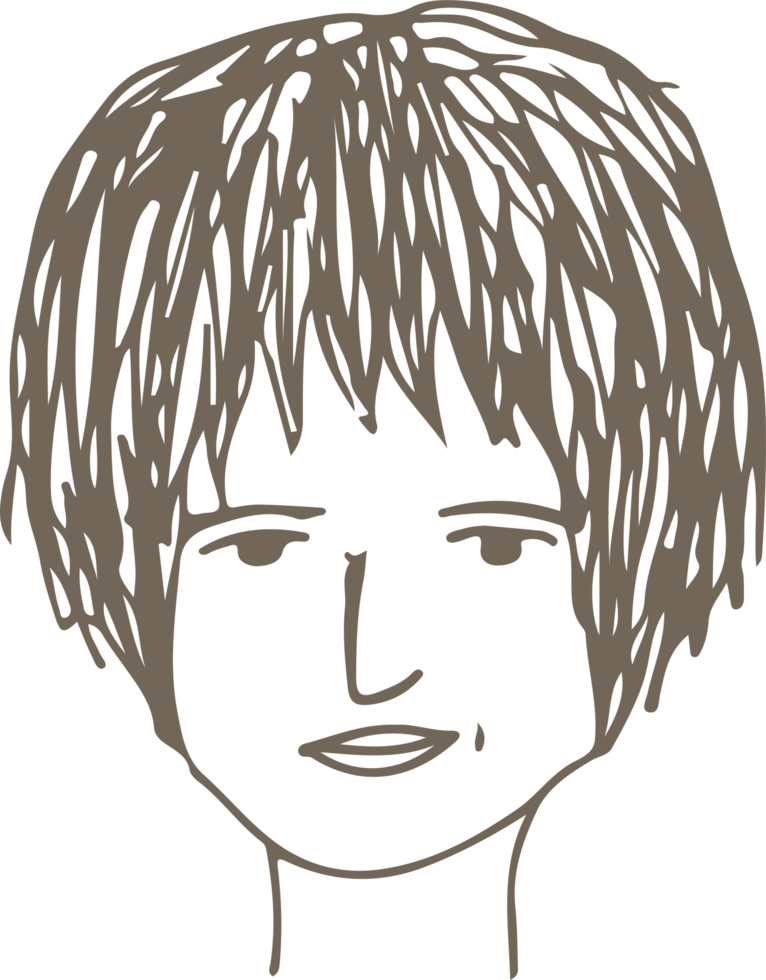 människor ansikte ikonen avatar hand rita tecken design png