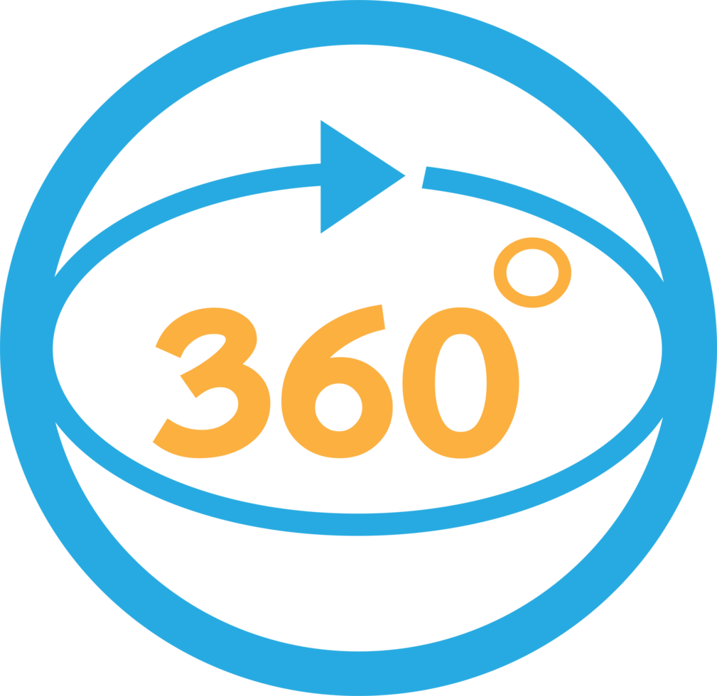 360 Degree icon sign symbol design png