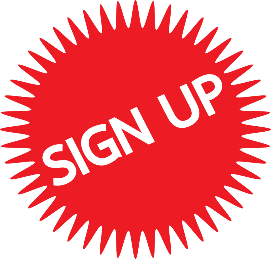Sign up  button sign design png