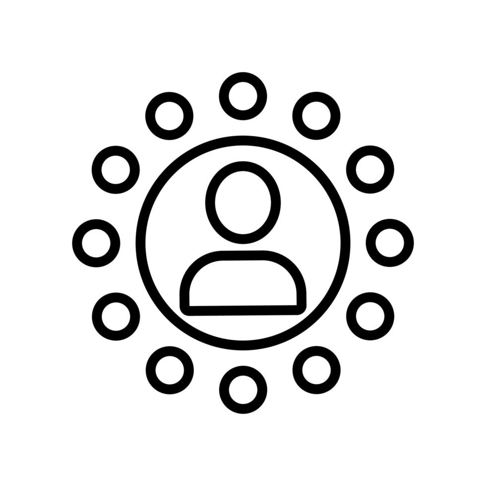 vector de icono de negocio afiliado. ilustración de símbolo de contorno aislado
