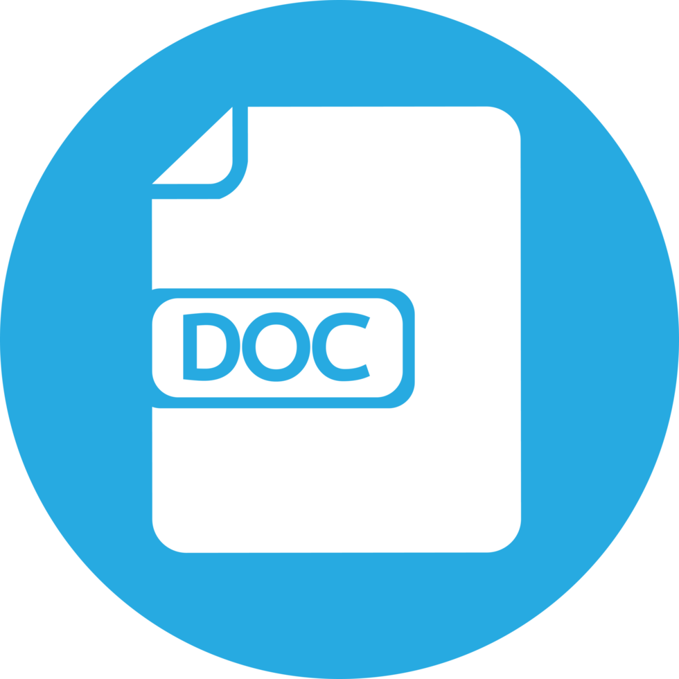 Document file icon. Paper doc sign png