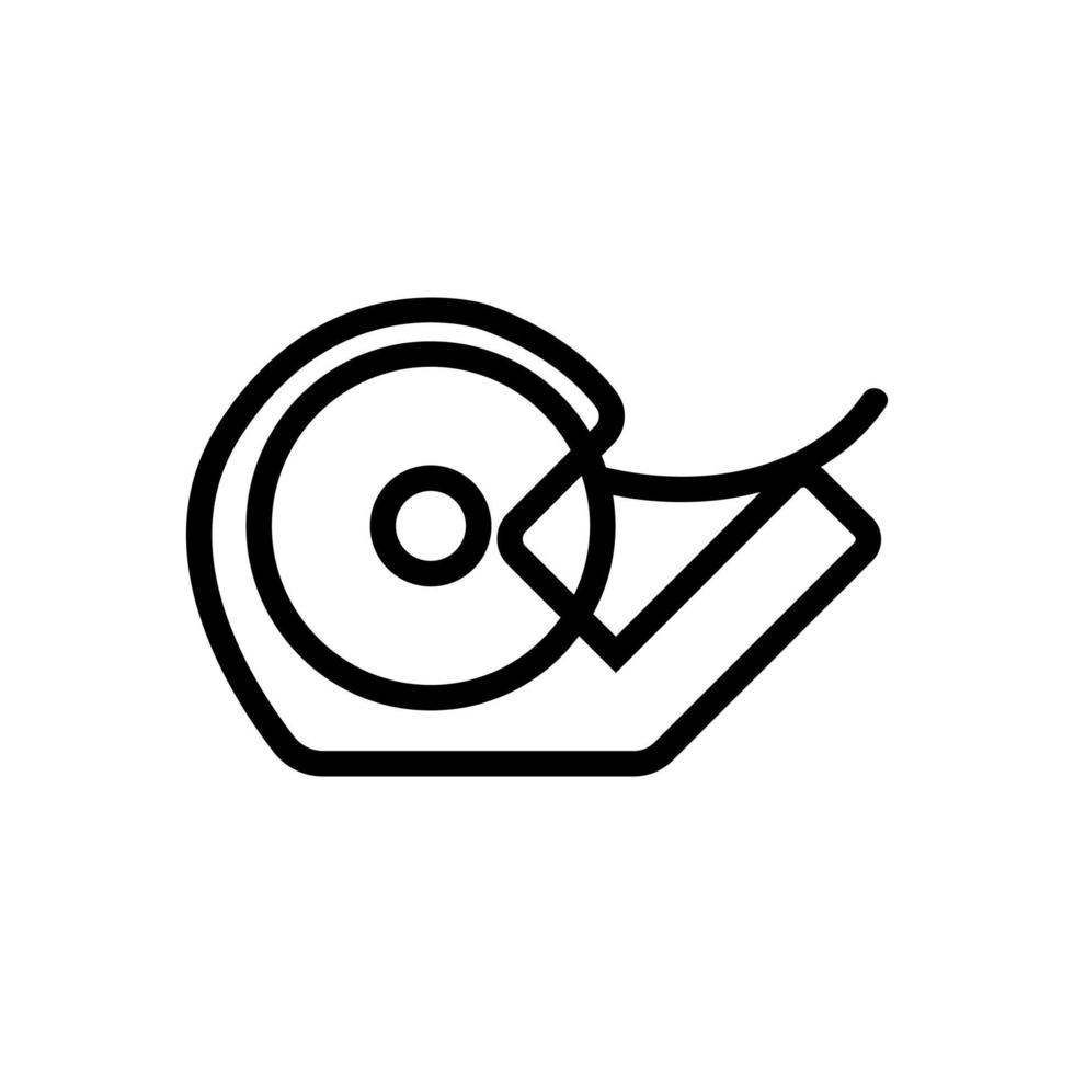 transparent stand for unwinding adhesive tape icon vector outline illustration