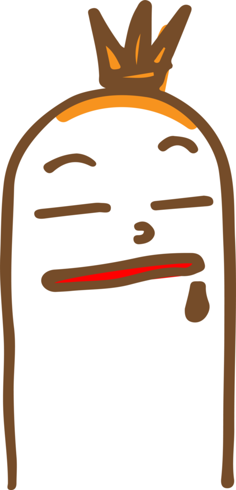 niedliche wurstcharakter-cartoon-emotion png