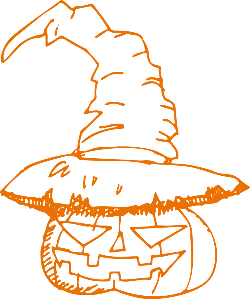 disegno del segno della zucca dell'icona di halloween png