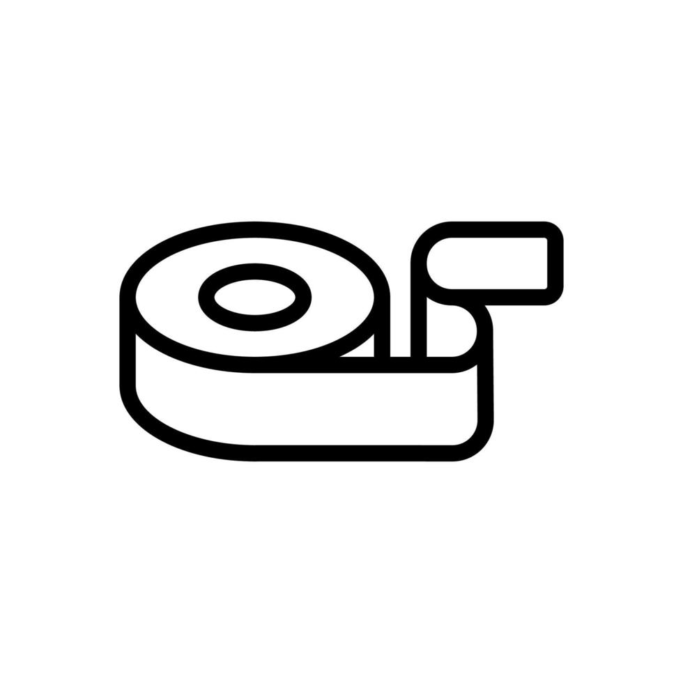 unwound adhesive tape icon vector outline illustration