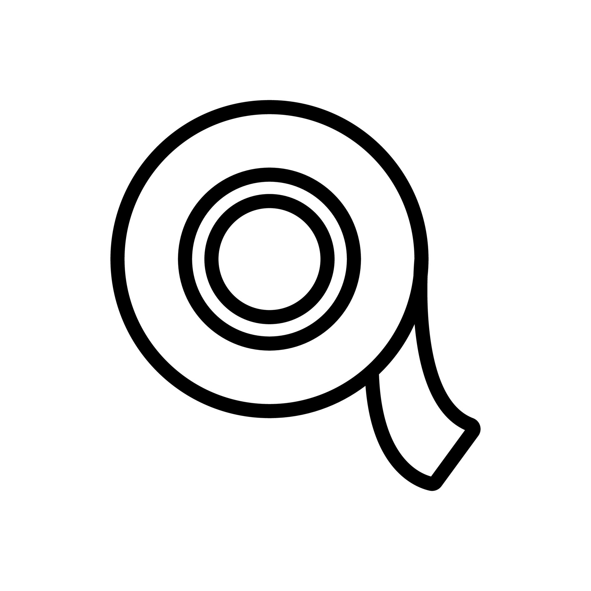 beginning of roll of electrical tape icon vector outline illustration