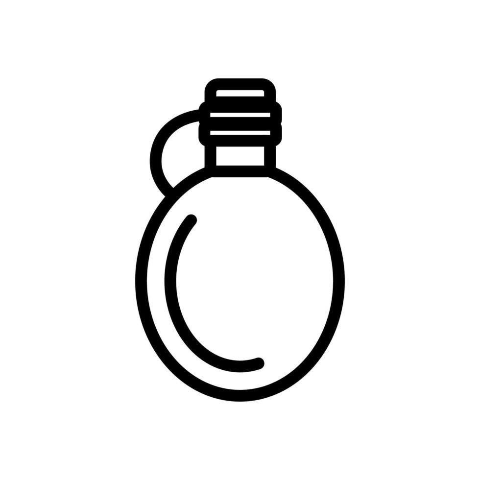 Flask water icon vector. Isolated contour symbol illustration vector