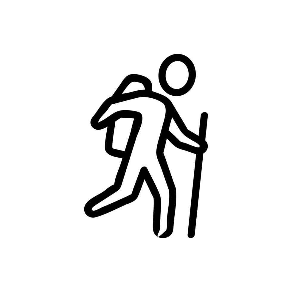 vector de icono de paseo turístico. ilustración de símbolo de contorno aislado
