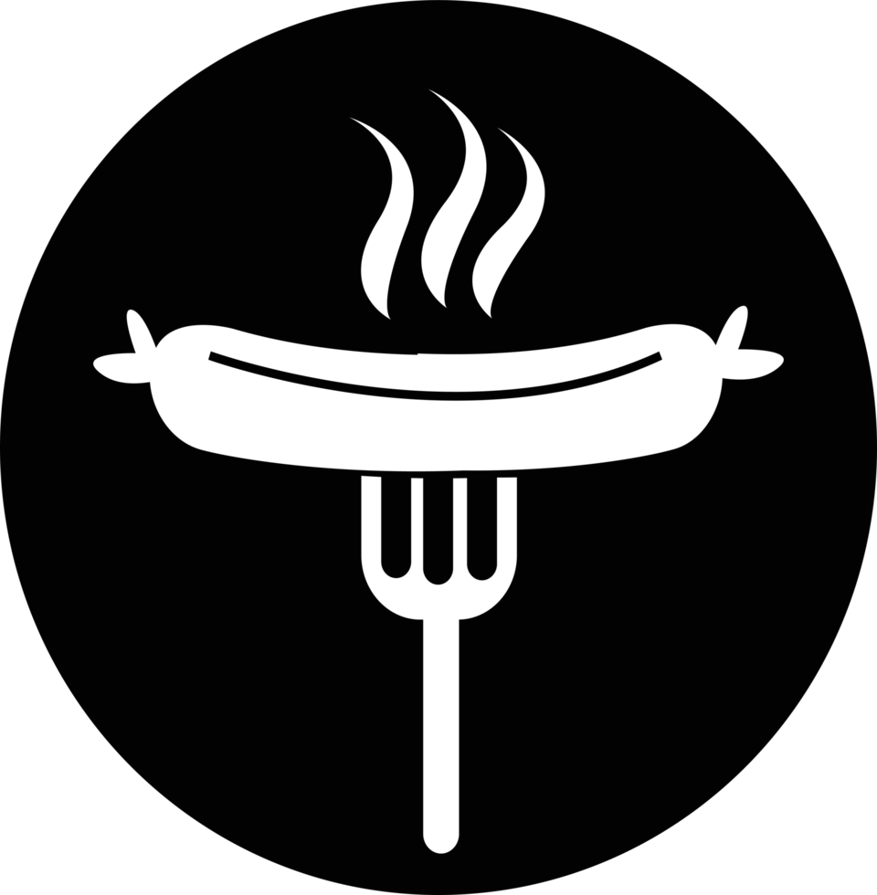 diseño de símbolo de signo de icono de salchicha png