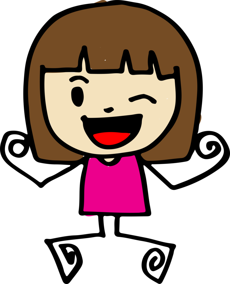 Cute dibujos animados personas hombre y mujer dibujo png