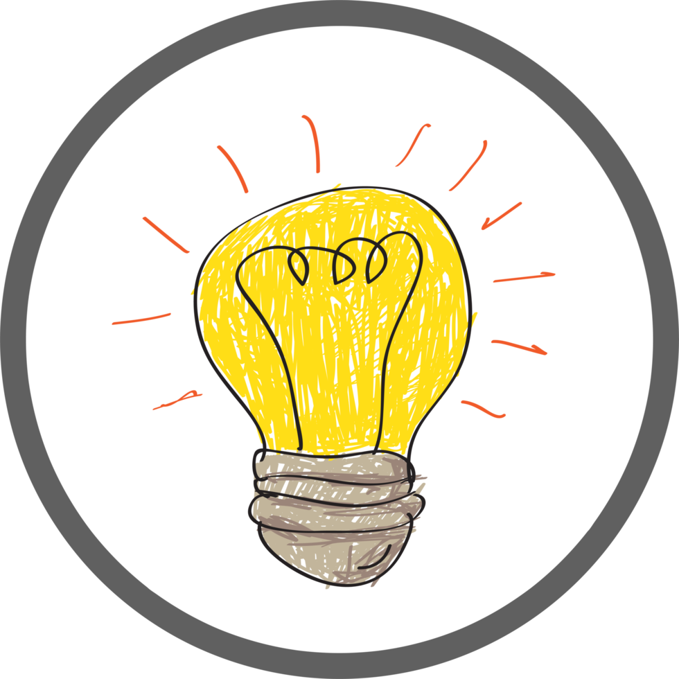 Light bulb icon sign symbol design png